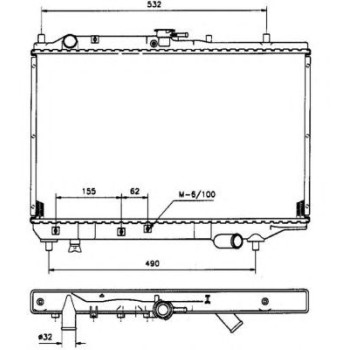 Radiador, refrigeración del motor - NFR 506521