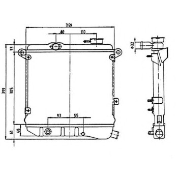 Radiador, refrigeración del motor - NFR 517903