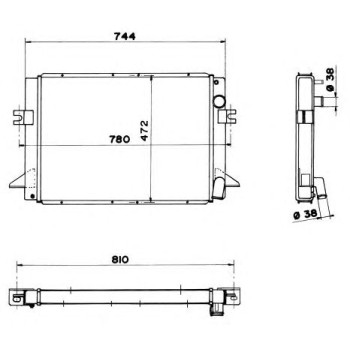 Radiador, refrigeración del motor - NFR 52003