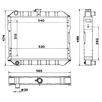 Radiador, refrigeración del motor - NFR 52042