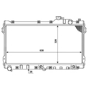 Radiador, refrigeración del motor - NFR 53976