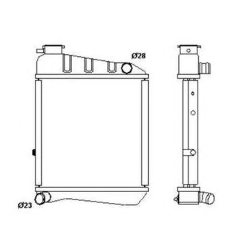Radiador, refrigeración del motor - NFR 54604