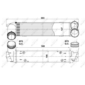 Radiador de aire de admisión - NFR 30386