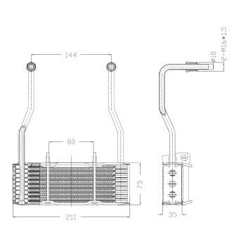 Radiador de aceite, aceite motor - NFR 31068