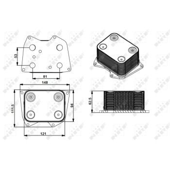 Radiador de aceite, aceite motor - NFR 31211