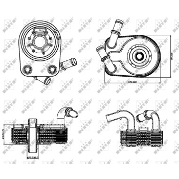 Radiador de aceite, aceite motor - NFR 31322