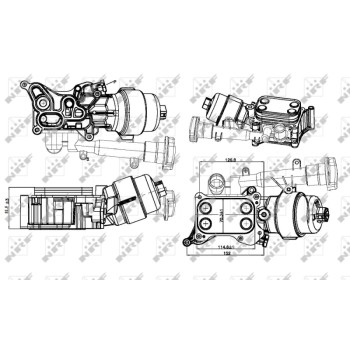 Radiador de aceite, aceite motor - NFR 31327