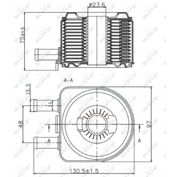 Radiador de aceite, aceite motor - NFR 31735