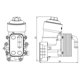 Radiador de aceite, aceite motor - NFR 31838