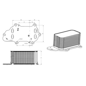 Radiador de aceite, aceite motor - NFR 31848