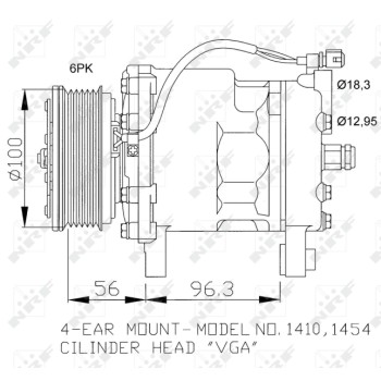 Compresor, aire acondicionado - NFR 32065