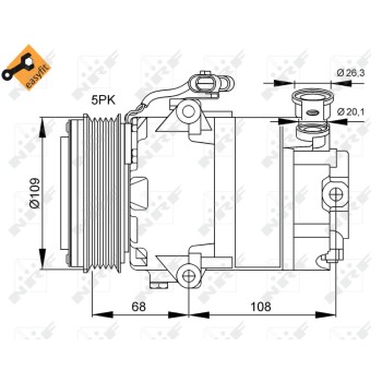Compresor, aire acondicionado - NFR 32083