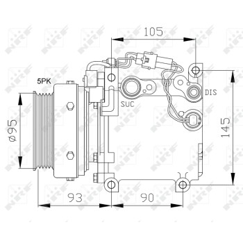 Compresor, aire acondicionado - NFR 32100