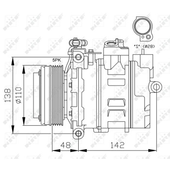 Compresor, aire acondicionado - NFR 32116