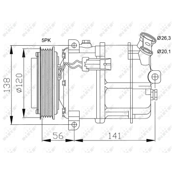 Compresor, aire acondicionado - NFR 32117