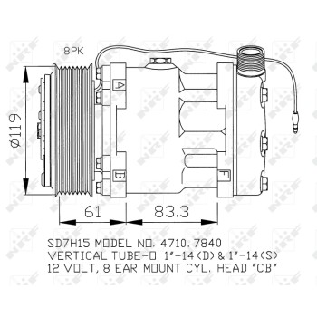 Compresor, aire acondicionado - NFR 32132