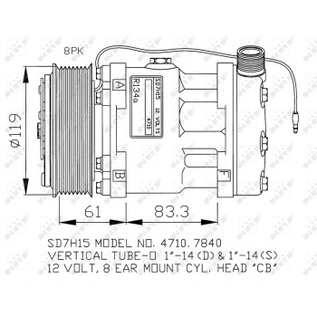 Compresor, aire acondicionado - NFR 32132G