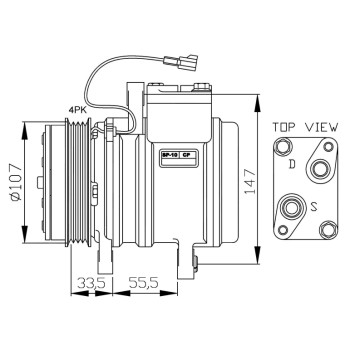 Compresor, aire acondicionado - NFR 32143G