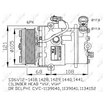 Compresor, aire acondicionado - NFR 32172G