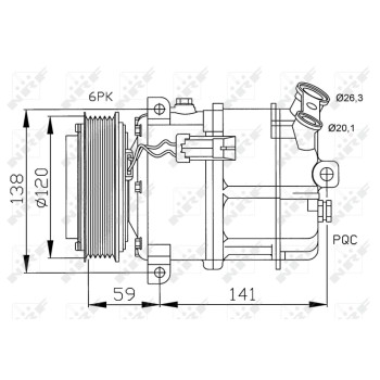 Compresor, aire acondicionado - NFR 32191