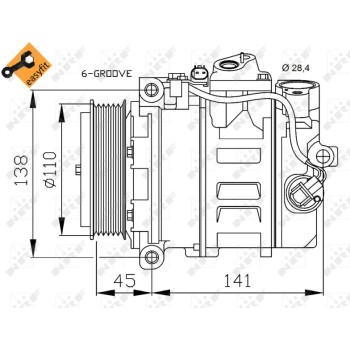 Compresor, aire acondicionado - NFR 32214