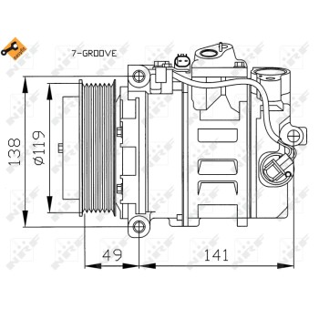 Compresor, aire acondicionado - NFR 32215