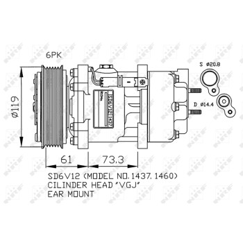 Compresor, aire acondicionado - NFR 32217G