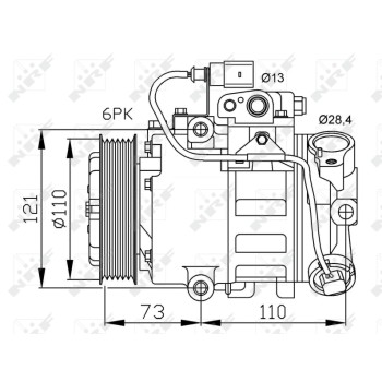 Compresor, aire acondicionado - NFR 32225
