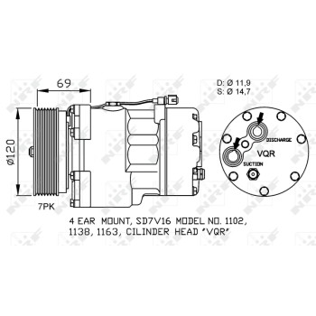 Compresor, aire acondicionado - NFR 32228