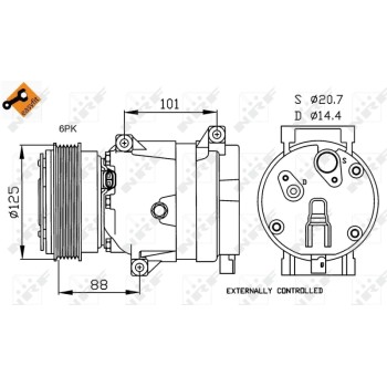 Compresor, aire acondicionado - NFR 32231