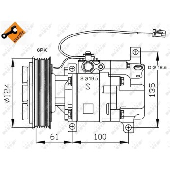 Compresor, aire acondicionado - NFR 32233