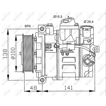 Compresor, aire acondicionado - NFR 32245G