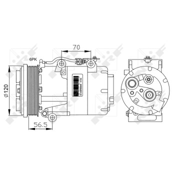 Compresor, aire acondicionado - NFR 32250G