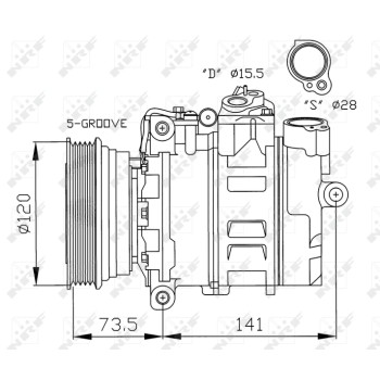 Compresor, aire acondicionado - NFR 32261