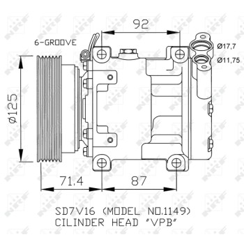 Compresor, aire acondicionado - NFR 32267