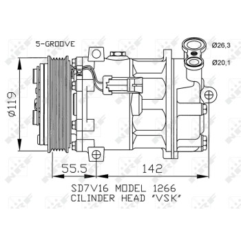 Compresor, aire acondicionado - NFR 32269