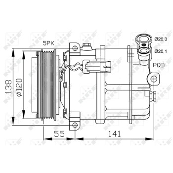 Compresor, aire acondicionado - NFR 32313