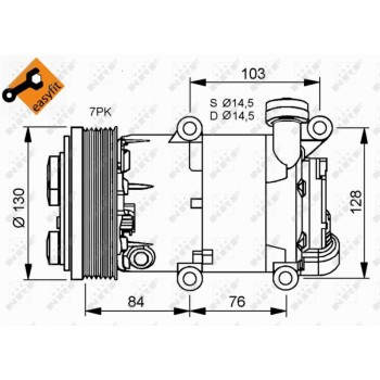 Compresor, aire acondicionado - NFR 32410