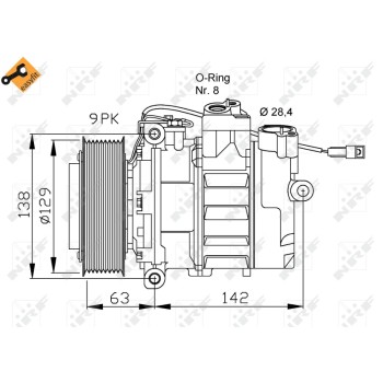 Compresor, aire acondicionado - NFR 32413