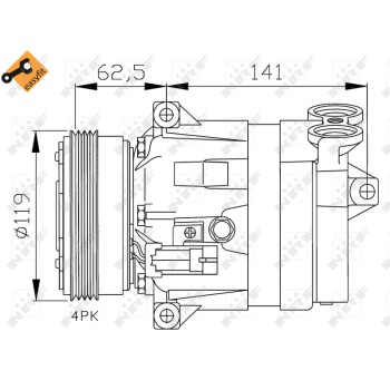 Compresor, aire acondicionado - NFR 32421