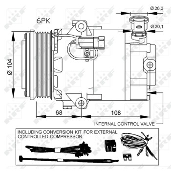 Compresor, aire acondicionado - NFR 32428
