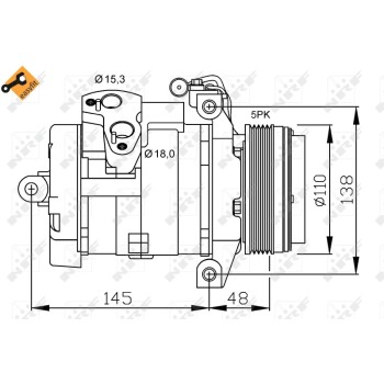 Compresor, aire acondicionado - NFR 32432