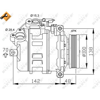 Compresor, aire acondicionado - NFR 32433