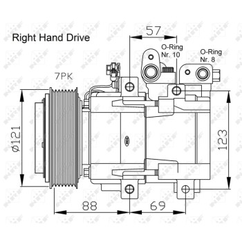 Compresor, aire acondicionado - NFR 32443G