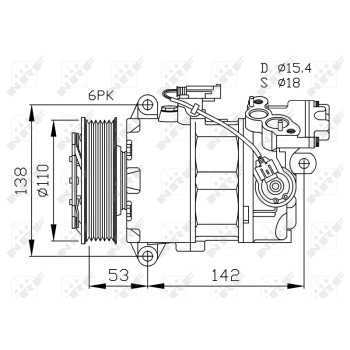 Compresor, aire acondicionado - NFR 32463