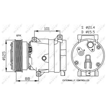 Compresor, aire acondicionado - NFR 32479G