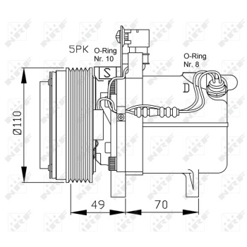 Compresor, aire acondicionado - NFR 32490