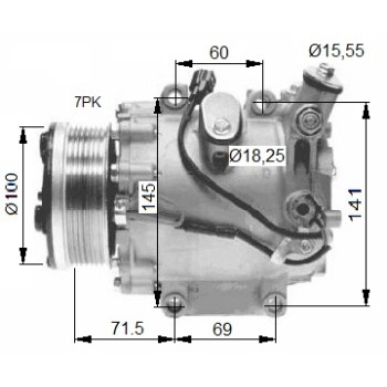 Compresor, aire acondicionado - NFR 32491