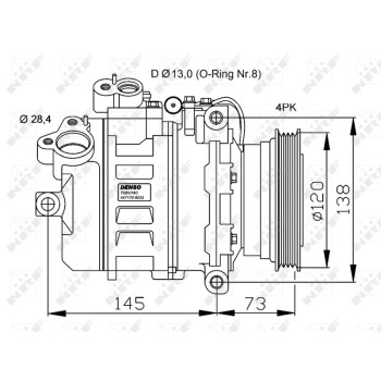 Compresor, aire acondicionado - NFR 32519