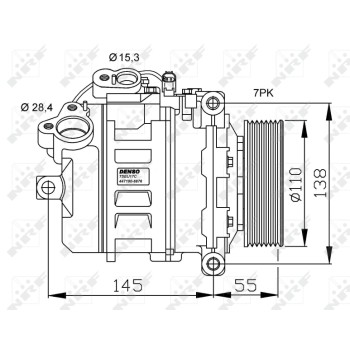 Compresor, aire acondicionado - NFR 32524